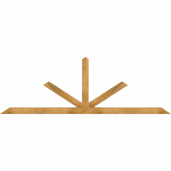 Ekena Millwork Saratoga Rough Sawn Timber Gable Bracket, Western Red Cedar, 108"W x 36"H x 4"D x 4"F, 8/12 Pitch GBW108X36X0404SAR00RWR - main